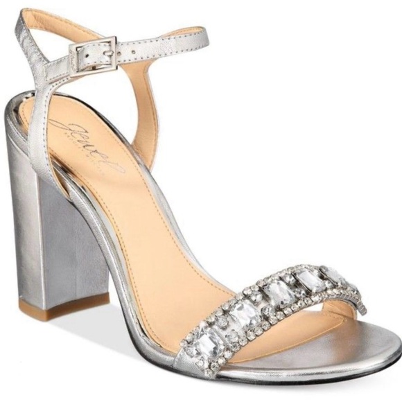 Jewel Badgley Mischka || “Hendricks” Block Heel Sandal Size 10 - Picture 1 of 11